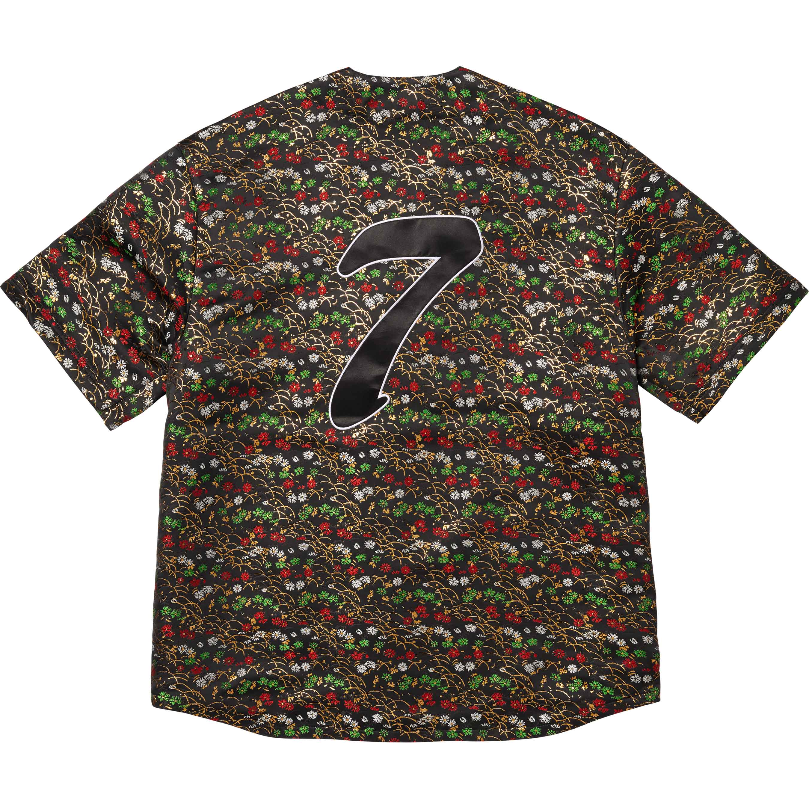 Floral Jacquard Baseball Jersey view 8